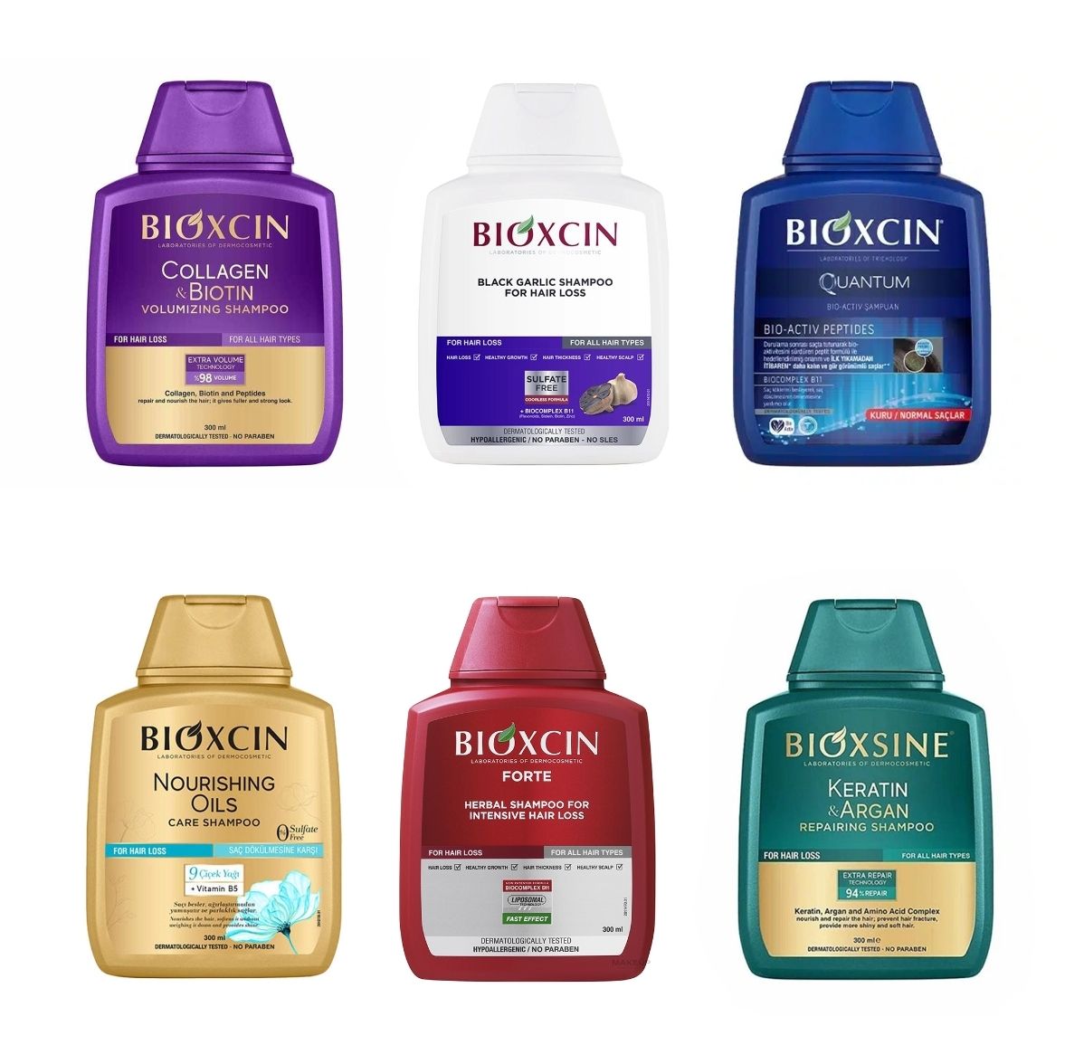شامپو ضد ریزش بیوکسین ۳۰۰ میلی‌لیتر در ۶ رایحه متنوع