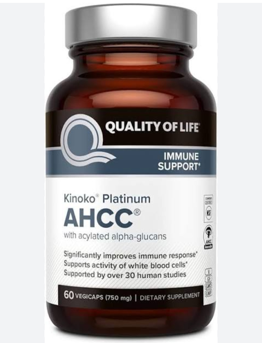 مکمل AHCC کینوکو پلاتینیوم ۷۵۰ میلی گرم