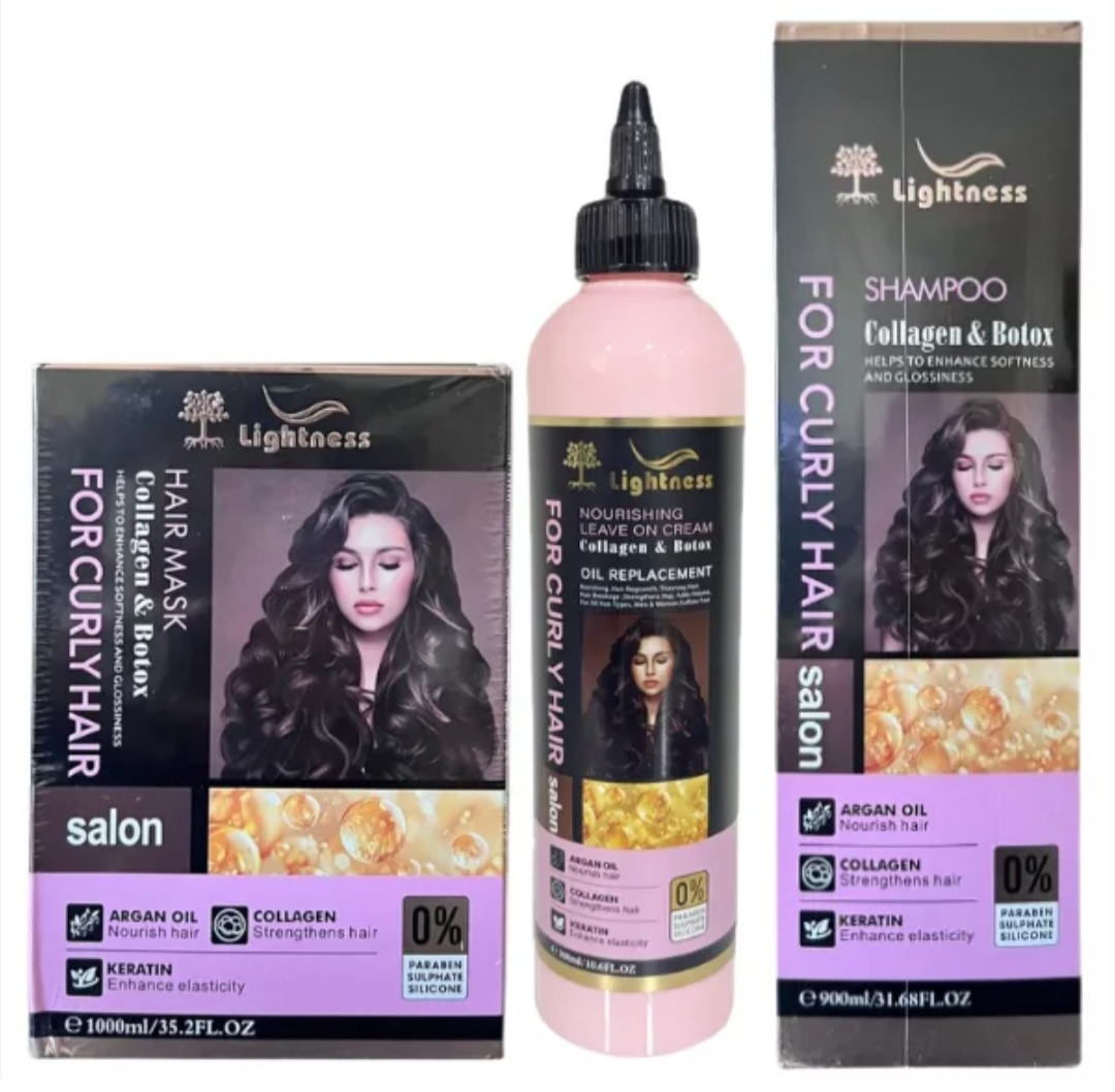 پک مراقبتی موی فر، شامپو،ماسک داخل حمام و کرم مو خارج از حمام